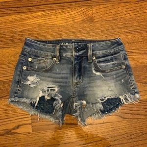 American eagle denim shorts